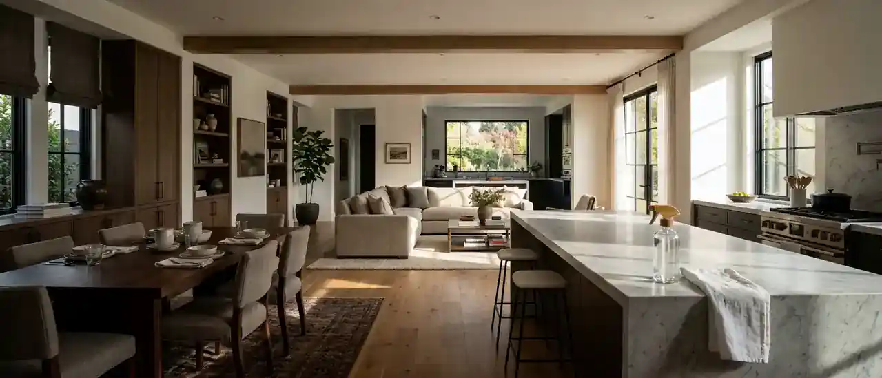 Professionally cleaned home interior in Northern NJ